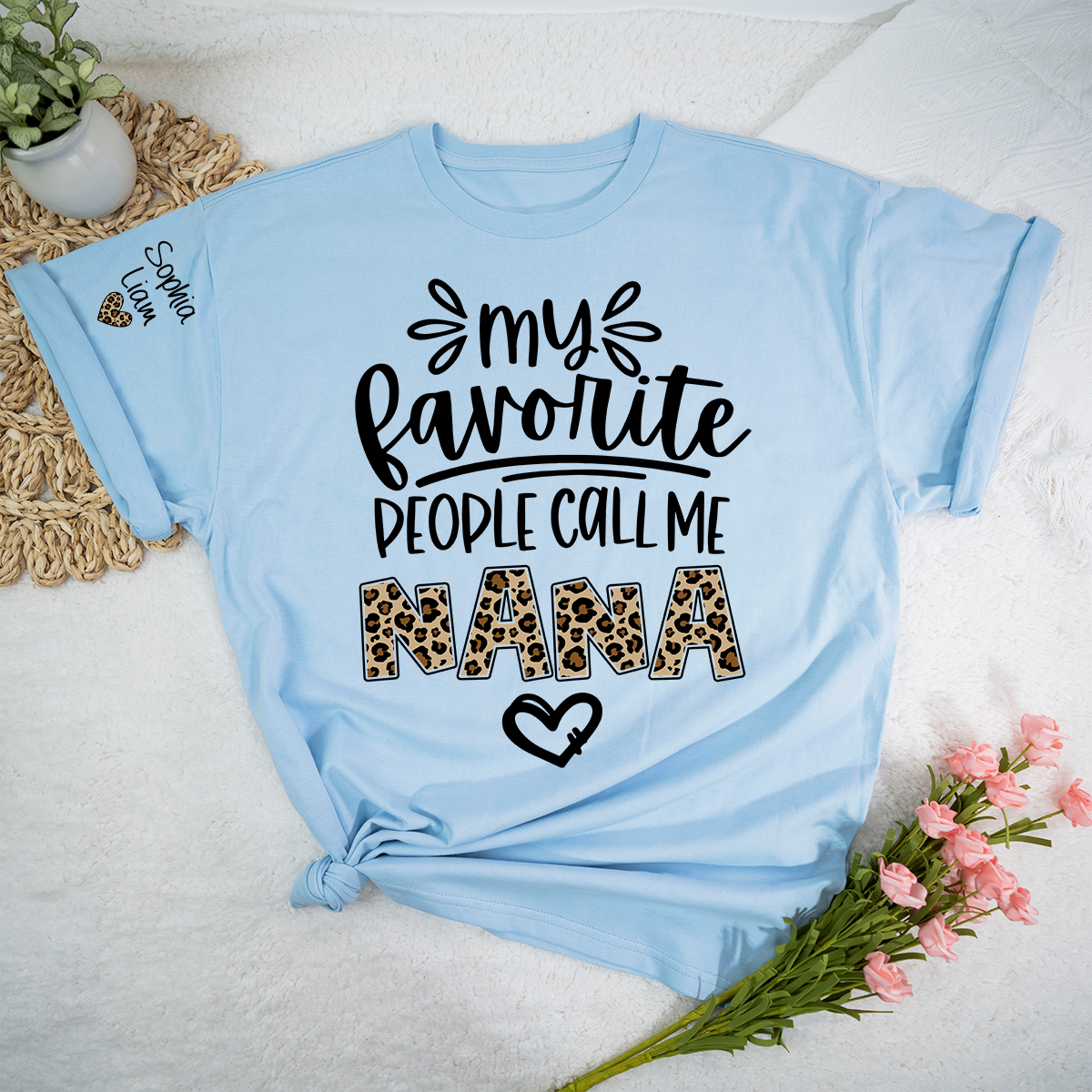 My Favorite People Call Me Nana Shirt, Leopard Nana T Shirt, Cute Grandma Apparel for Women