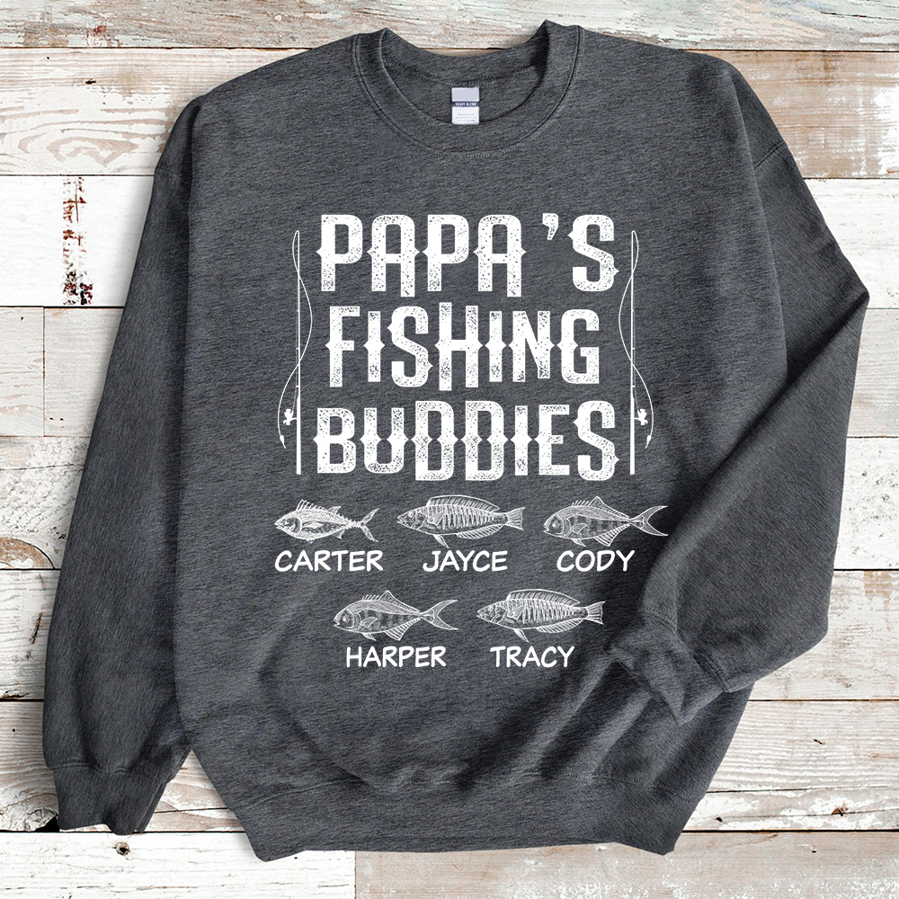 Papa's Fishing Buddies And Kids Sweatshirt