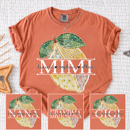 Comfort Colors® Mimi Lemon Shirt, Personalized Cute Summer Grandma Tee For Gift Grandma And Kids
