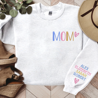 Custom Embroidered Sweatshirt, Christmas Gift for Grandma Mom Godmother Aunt Sister