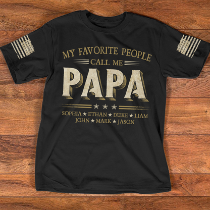 My Favorite People Call Me Papa With Kids Father's Day V4