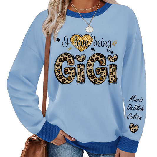 Personalized I Love Being Mimi Leopard Sweatshirt Mix