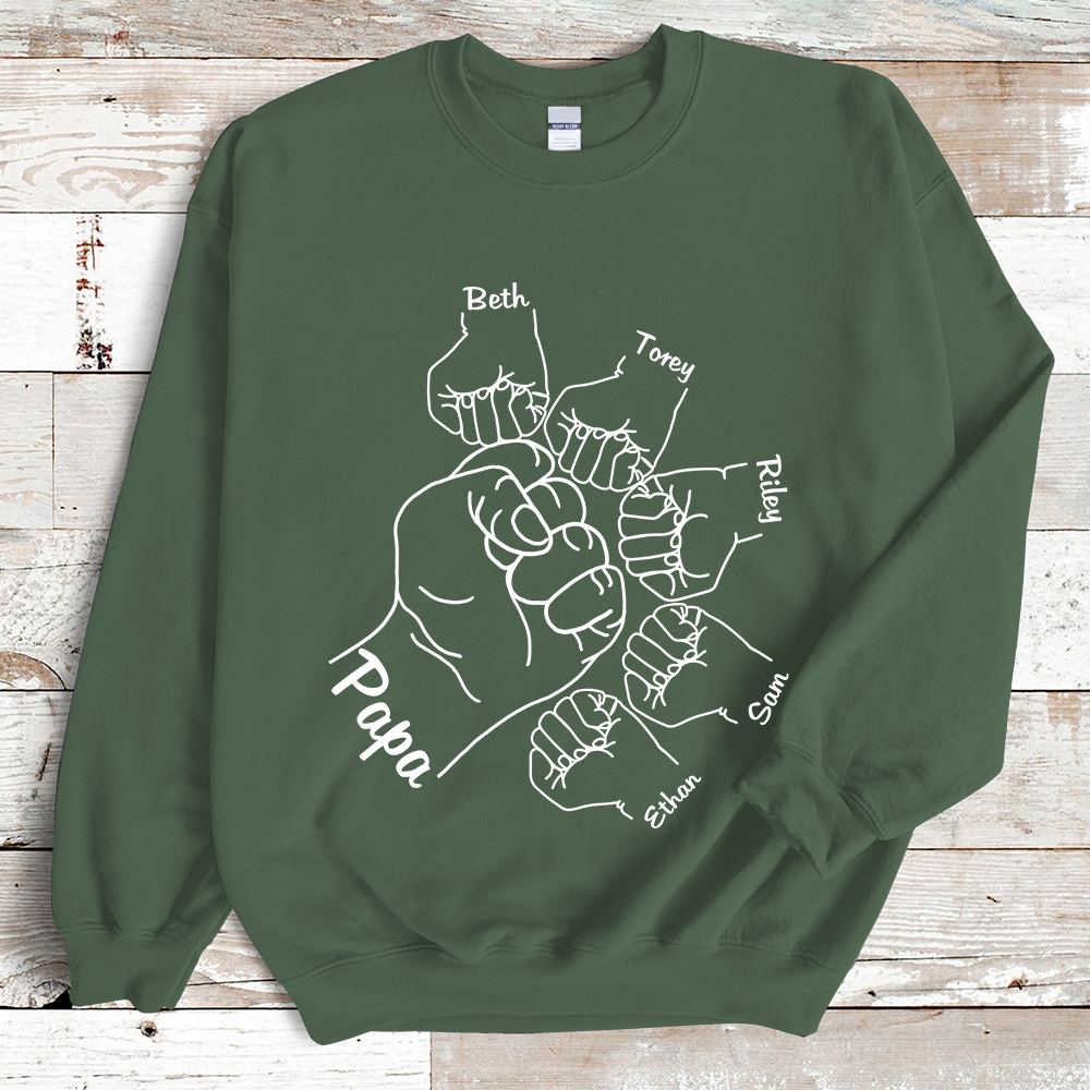 Papa Hands Father's Day Gift Sweatshirt