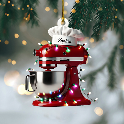 Personalized Mixer Ornament 2025 – Custom Name KitchenAid Mixer Christmas Ornament, Gift for Bakers & Chefs Ornament