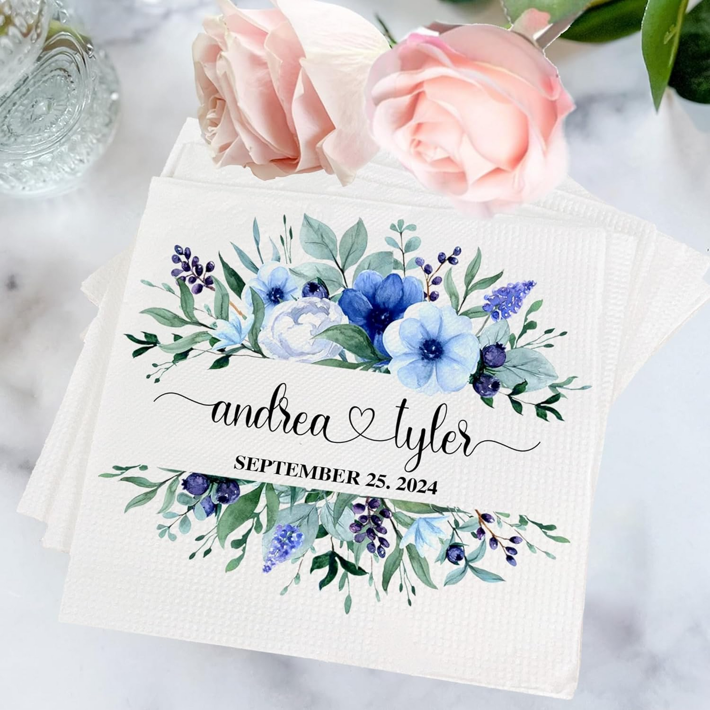 Luxury Custom Napkins Wedding, Personalized Cocktail Napkins For Bar, Custom Napkins For Wedding Reception, Wedding Cocktail Napkins, Customized Napkins For Party, Napkins For Tables