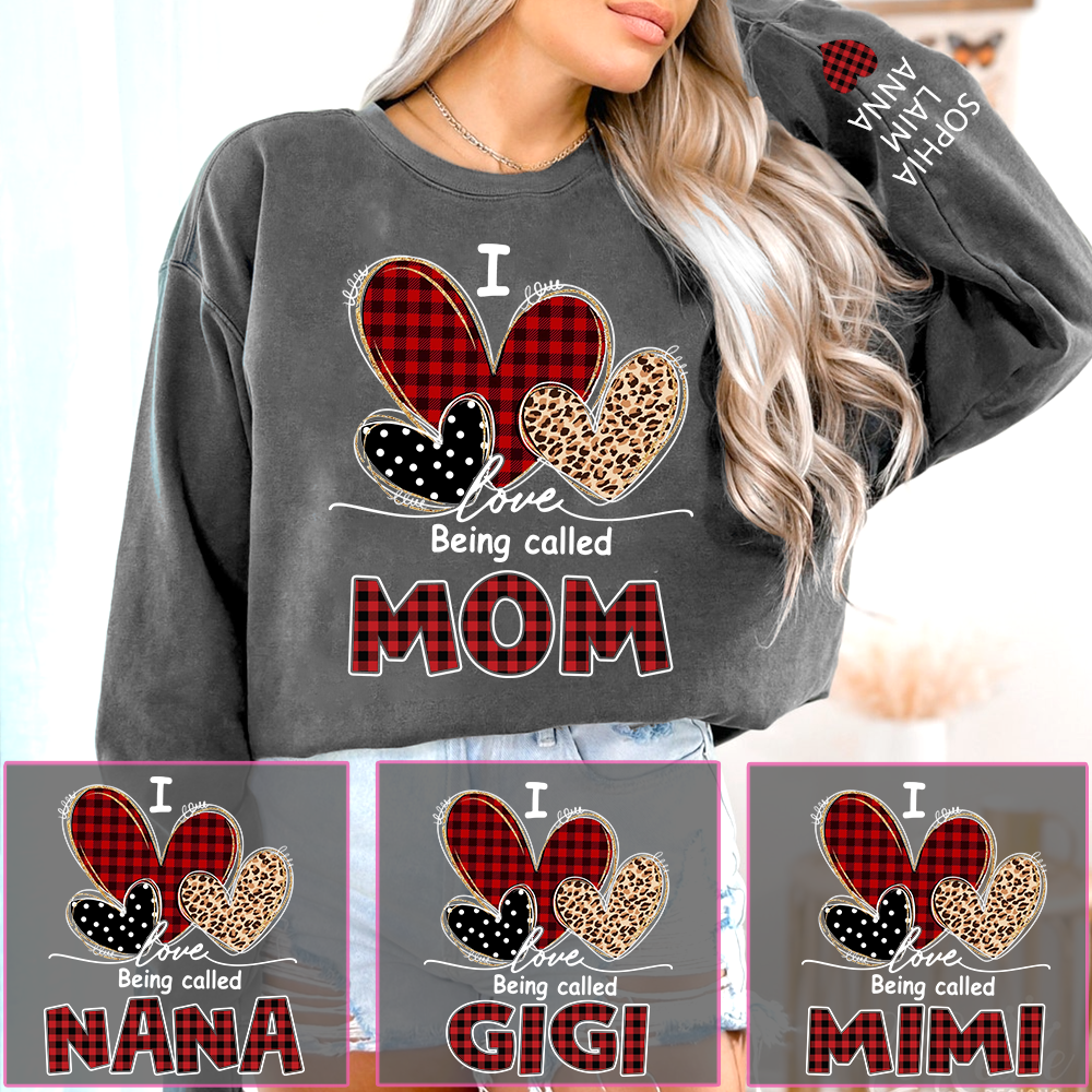 I Love Being Called Mom Sweatshirt, Personalized Mom Shirt with Kids Names