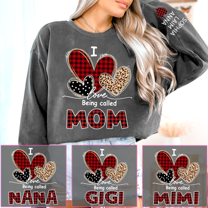 I Love Being Called Mom Sweatshirt, Personalized Mom Shirt with Kids Names