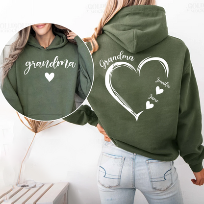 Grandma And Grandkids Heart Personalize Sweatshirt Mix