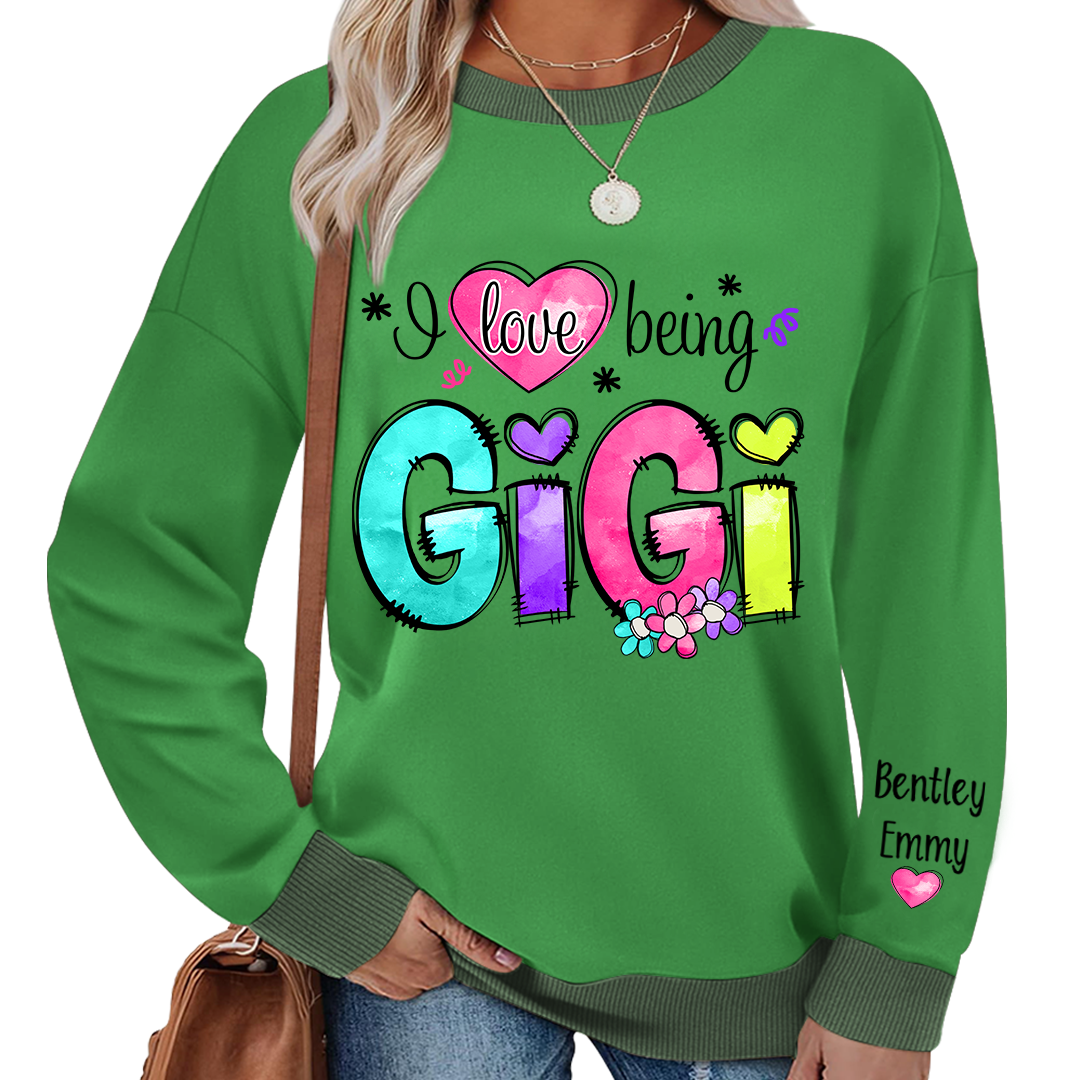 Personalized I Love Being Gigi Color 2025 Sweatshirt Mix