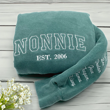 Personalized Grandma And Grandkids Best Gift Christmas Sweatshirt