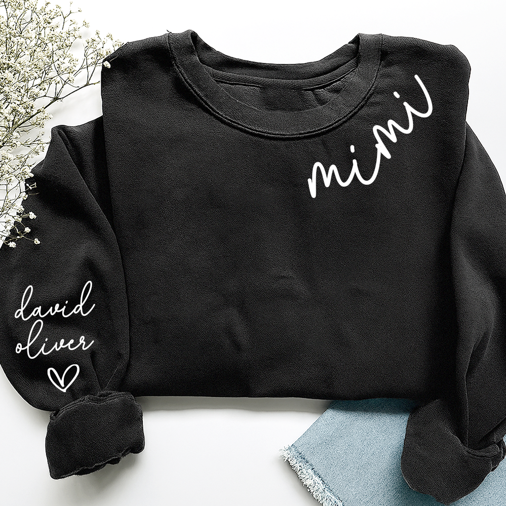 Custom Mimi Sweatshirt, Personalized For Mimi And Kids