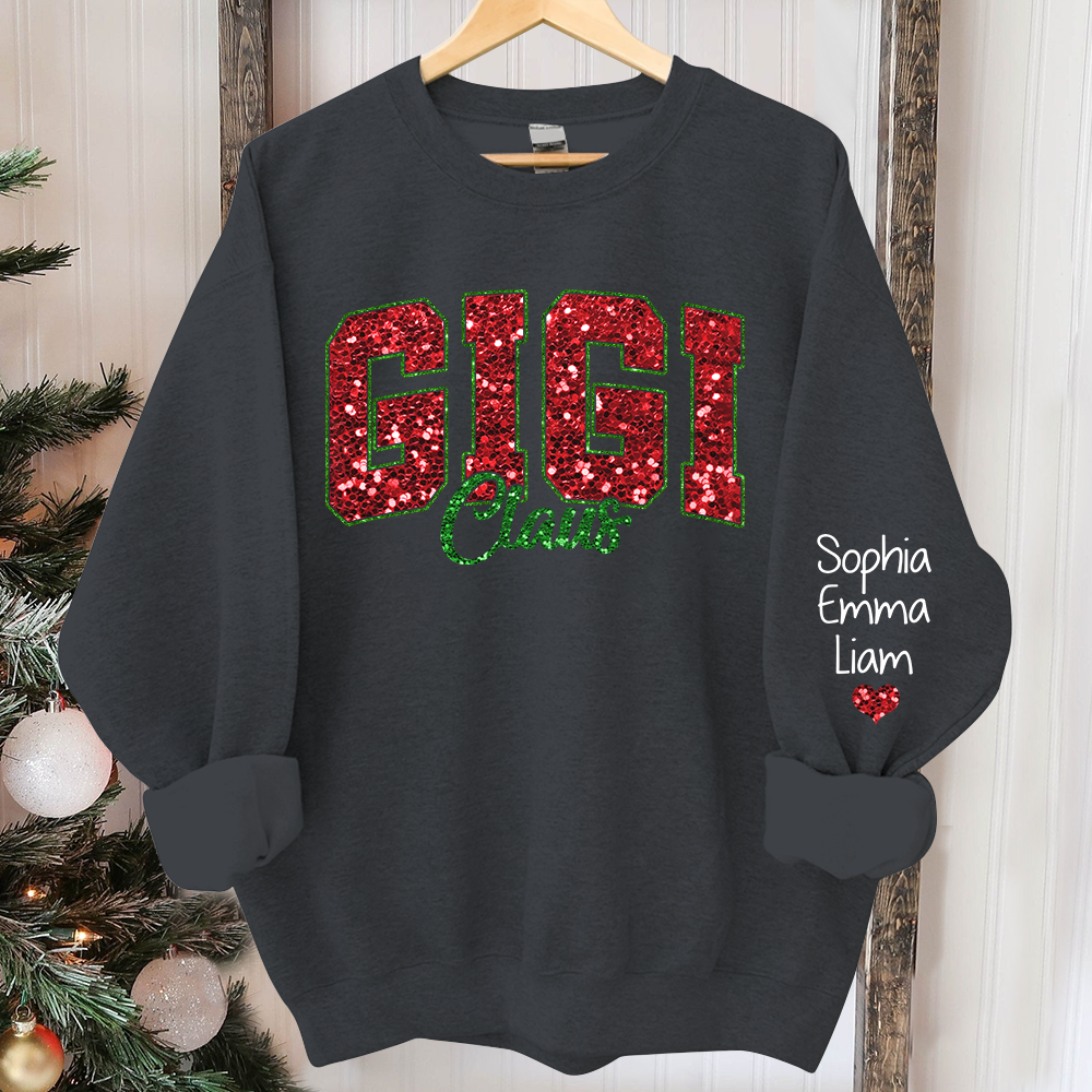 Custom Gigi Claus Christmas And Kids V2 Sweatshirt