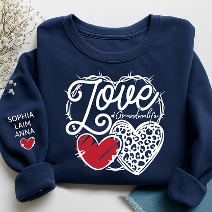 Love Grandmalife Sweatshirt, Cozy Family Love Crewneck for Grandma