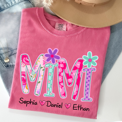 Comfort Colors® Personalized Mimi Flower Art 2026 Shirt