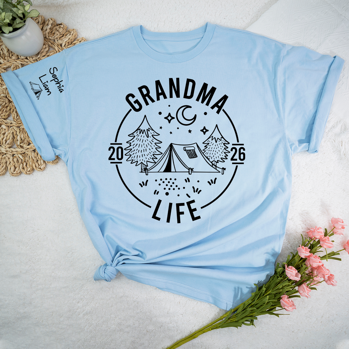 Grandma Life Shirt, Camping Graphic Design, Personalized Year 2026, Outdoor Adventure Gift for Grandma