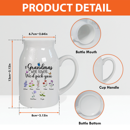 Grandma Were Flower And Grandkids Ceramic Flower Vase, Mother's Day Gifts