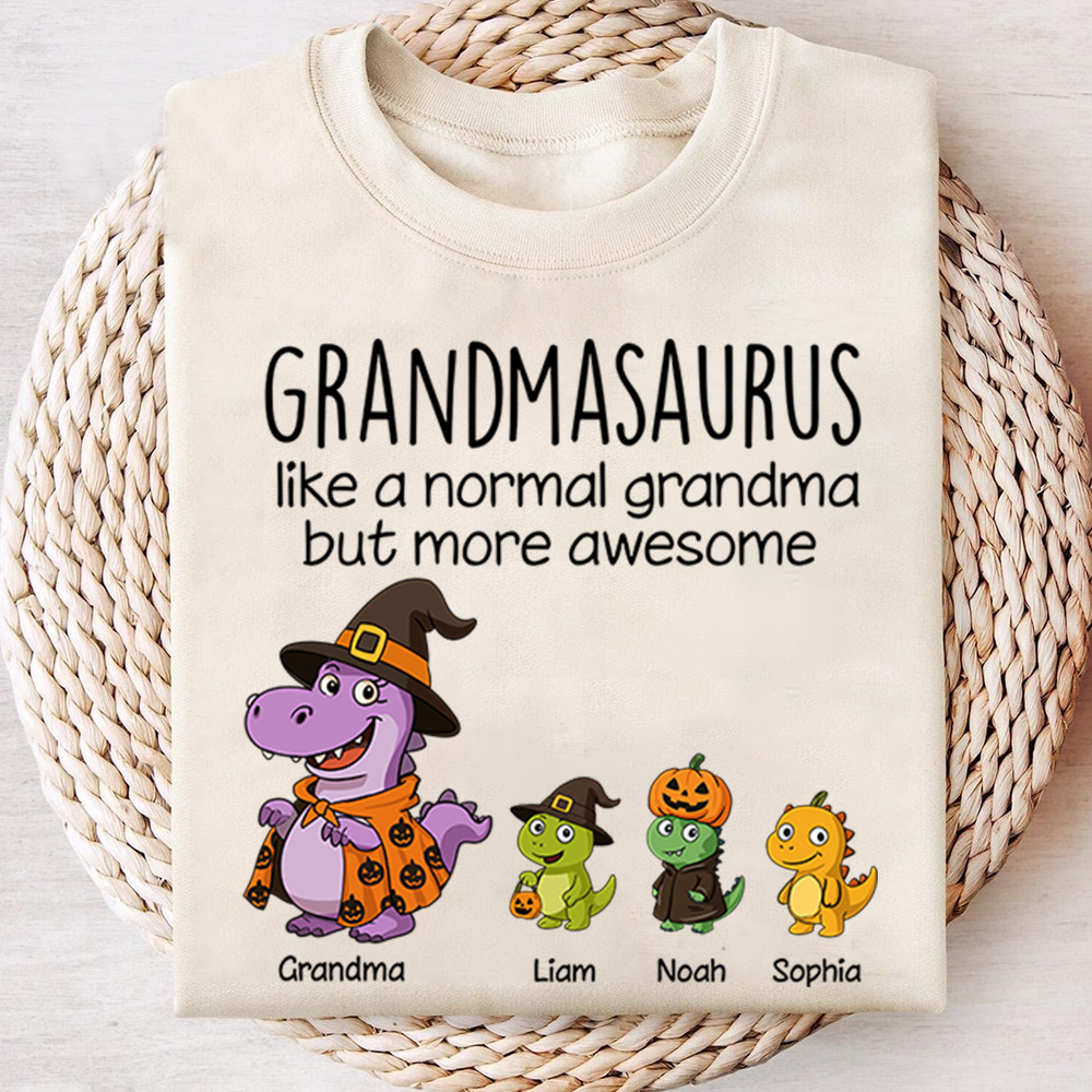Saurus Pumkin Halloween Custom Nick Name, Gifts For Grandma And Kids