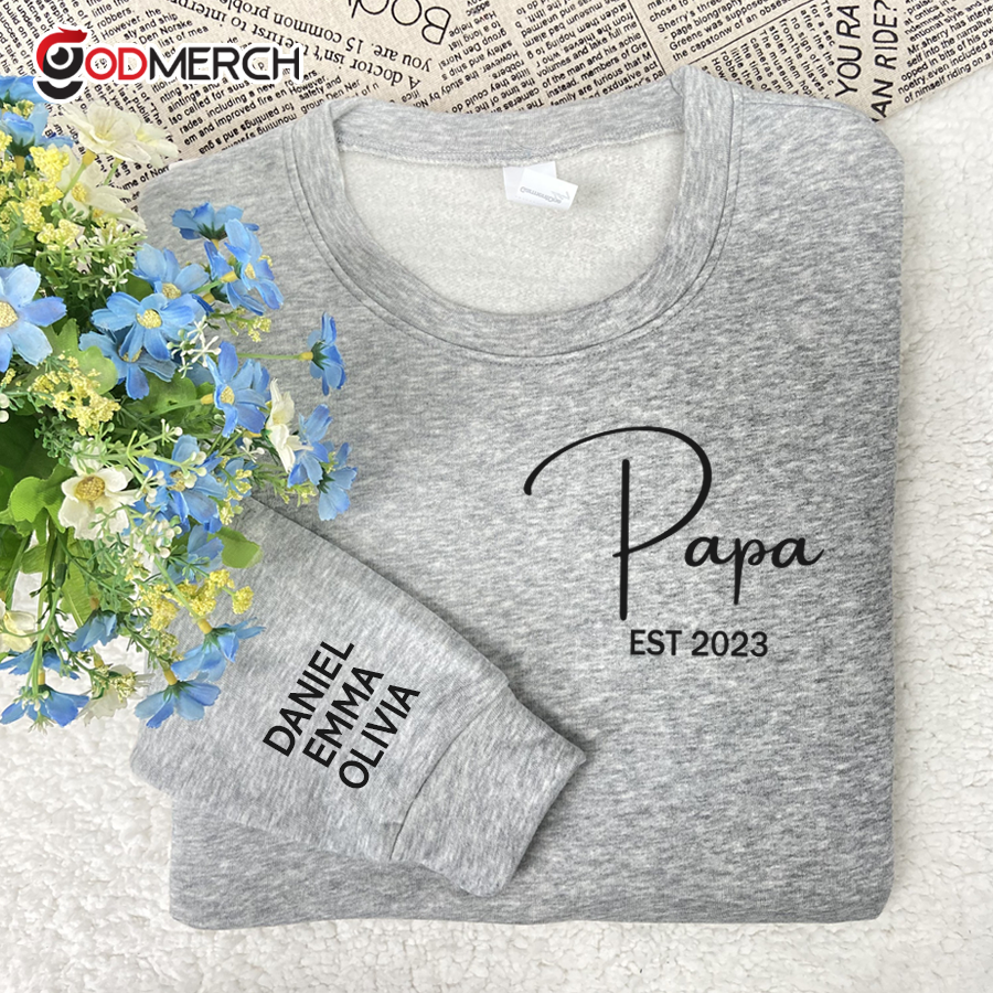 Papa Est And Grandkids TH Sweatshirt
