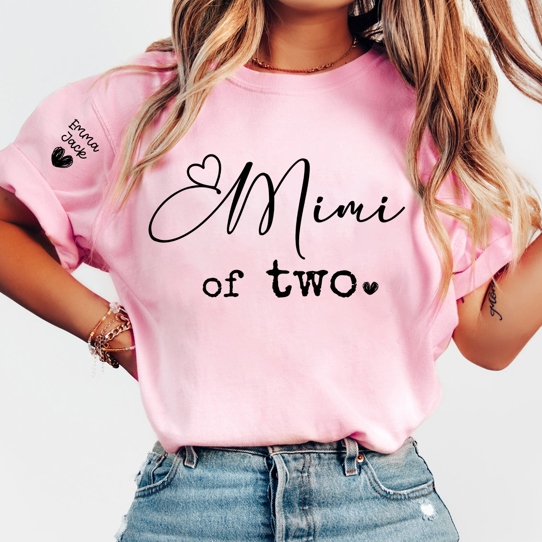 Custom Mimi Shirt, Of Two Mimi Tee For Gift Grandma And Kids
