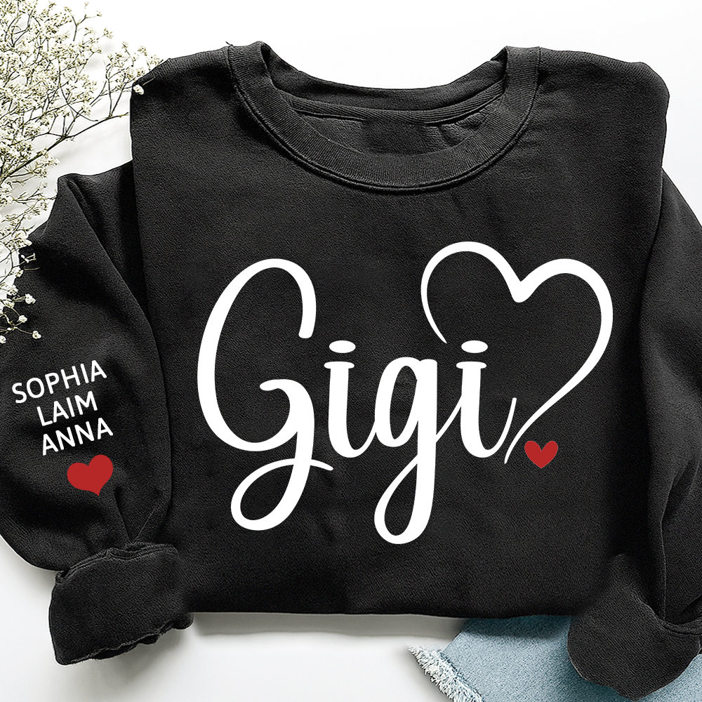Gigi Valentine Personalized Sweatshirt, A Valentine's Day Gift For Grandma And Kids
