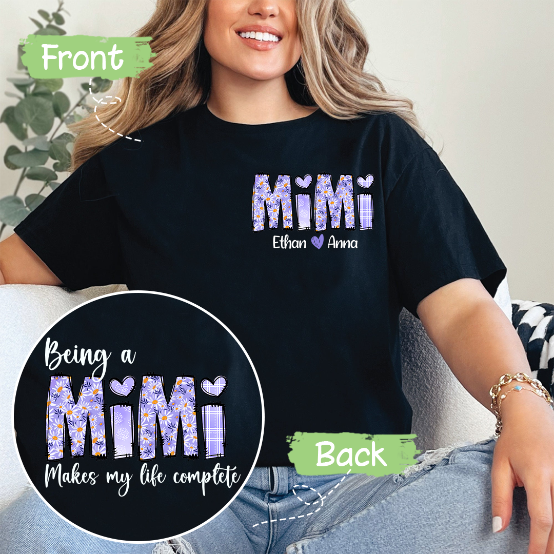 Custom Mimi Daisy Flower With Kids TH T-Shirt