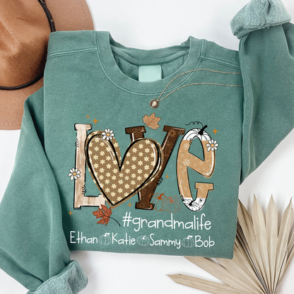 Cozy Up with a Custom Autumn Sweatshirt for Grandma and Kids