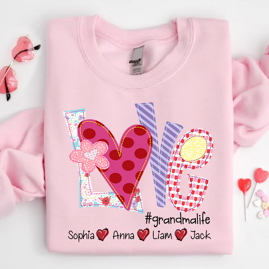 Valentine's Day Love Custom Grandma Life And Kids LTP01