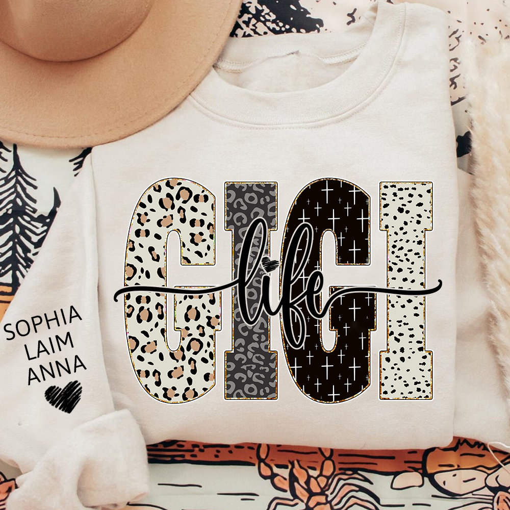 Custom Bible Style Gigi Life Sweatshirt – Personalized Gift for Grandma, Gigi, or Mimi with Grandkids’ Names
