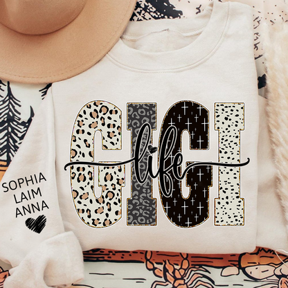 Custom Bible Style Gigi Life Sweatshirt – Personalized Gift for Grandma, Gigi, or Mimi with Grandkids’ Names