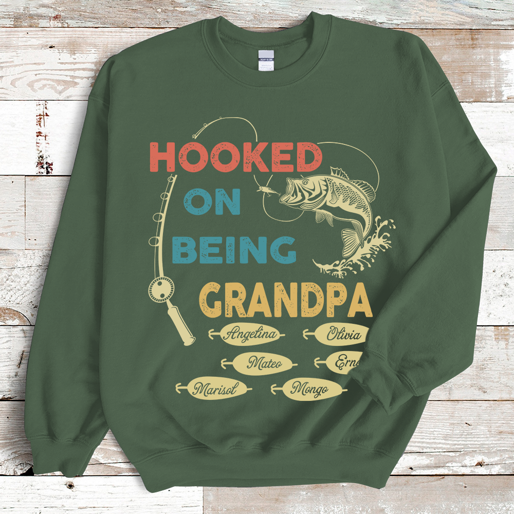 Hooked On Being Papa Sweatshirt
