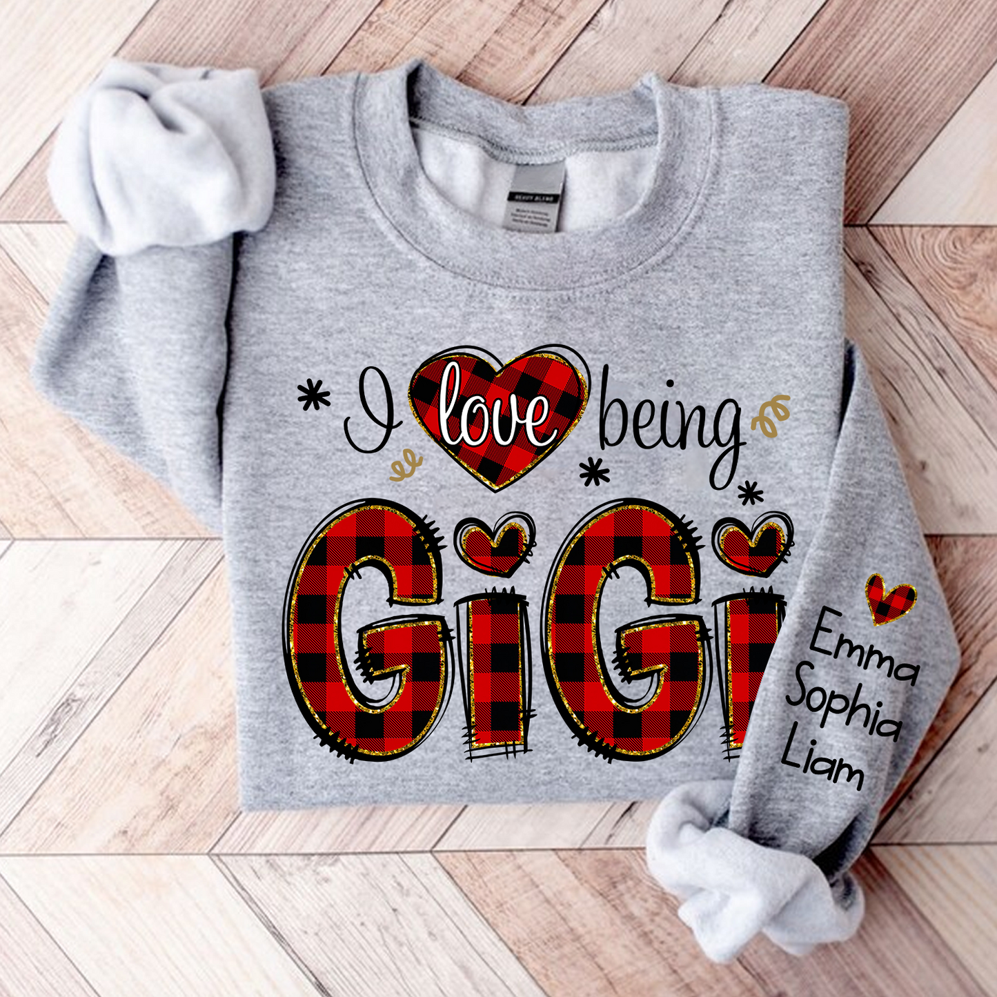 Love Being Gigi Christmas, Custom Grandma With Kids, Grandma Gift TH Sweatshirt