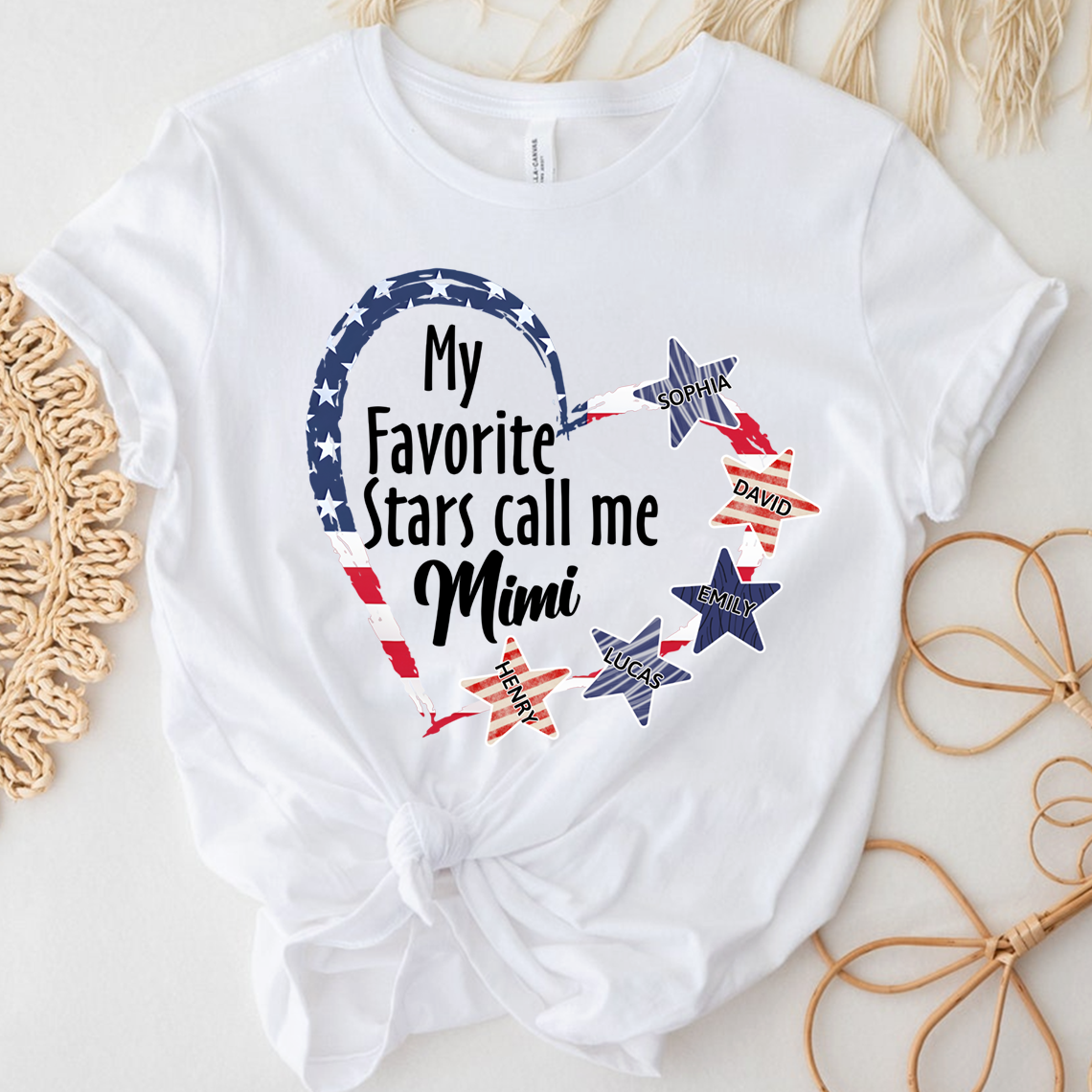 My Favorite Stars Call Me Mimi Shirt Personalized Names Patriotic Family T Shirt