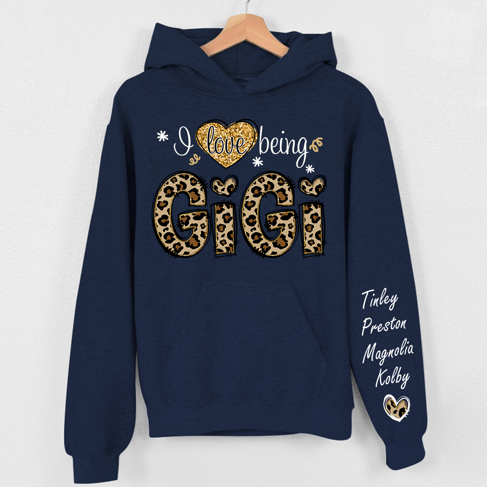 Personalized I Love Being Gigi And Kids, Grandma Gift TH Hoodie
