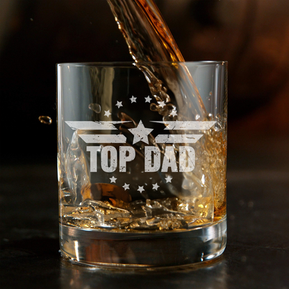 Top Dad - Daddy And Kids Whiskey Glass
