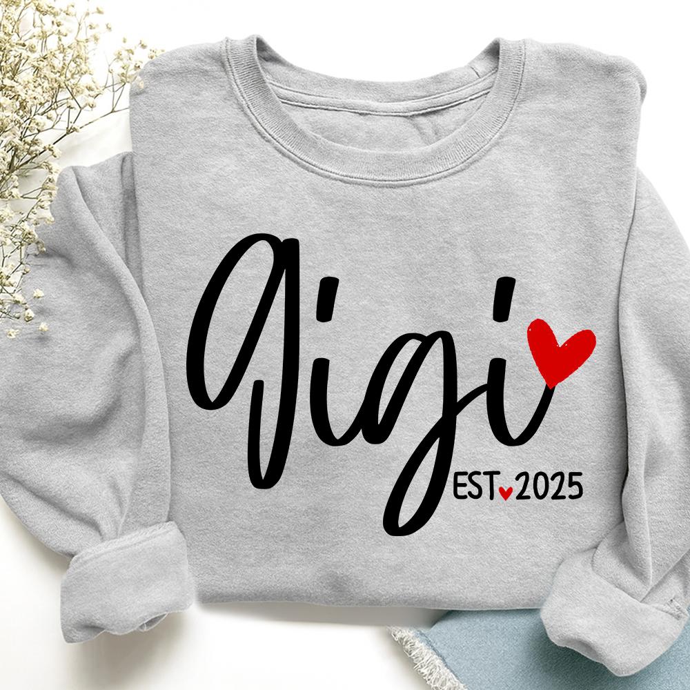 Personalized Gigi Sweatshirt, Custom Gifts for Grandma And Child