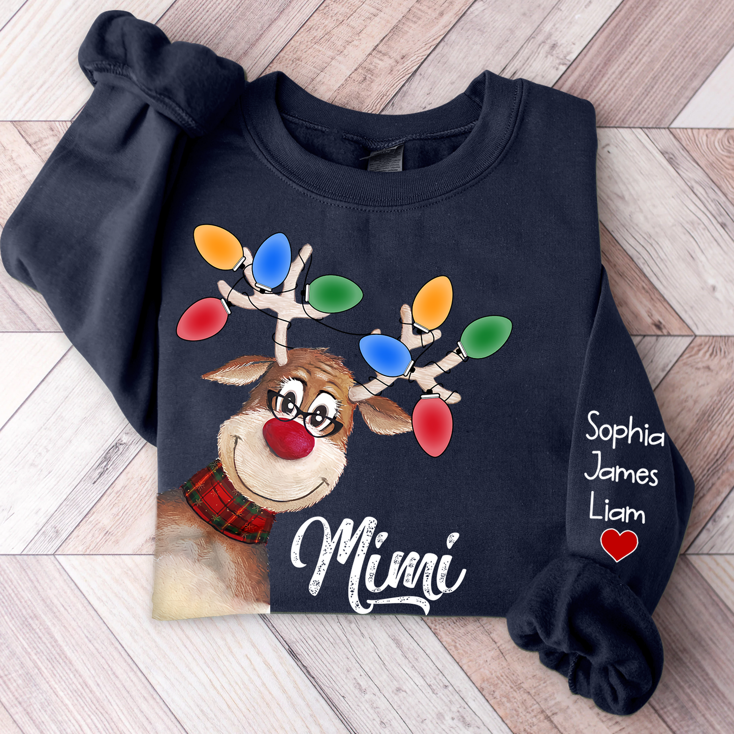 Personalized Mimi Reindeer Christmas, Custom Mimi And Kids, Grandma Gift TH Sweatshirt