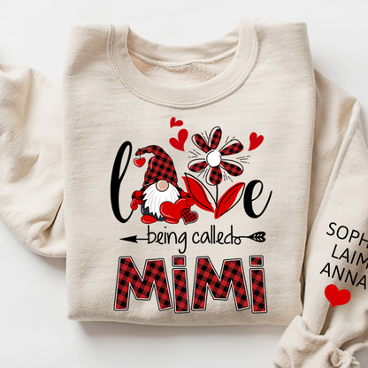 I Love Being Called Mimi Sweatshirt, Personalized Grandma Shirt with Custom Family Names