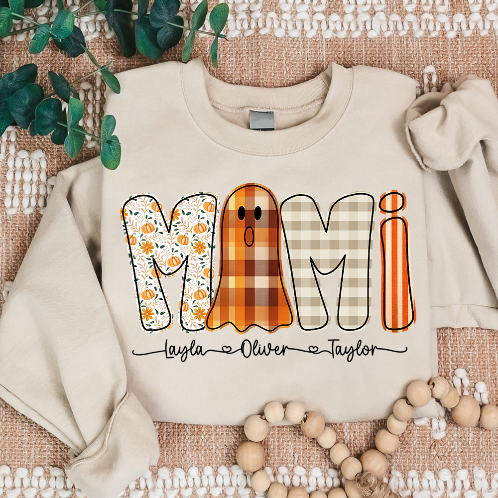 Personalized Naughty Halloween Mimi Ghost, For Gift for Grandma And Kids