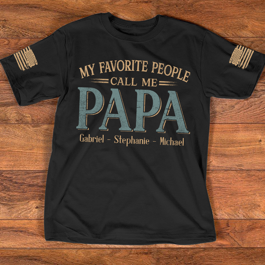 My Favorite People Call Me Papa And Grandkids Father's Day