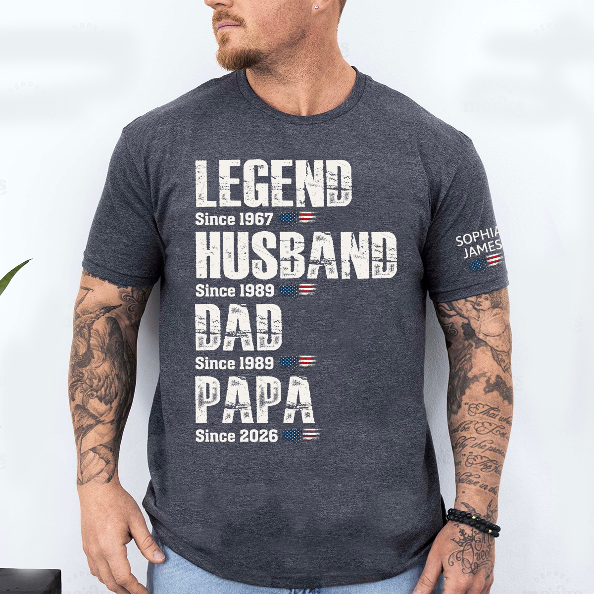 Legend Husband Dad Papa Family Shirt, Unique Personalized Gift for Father and Grandfather