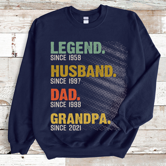 The Legend Grandpa Old Man Personalized Sweatshirt
