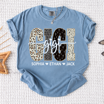 Comfort Colors® Bible Style Design, Custom Gift For Gigi And Her Grandchildren