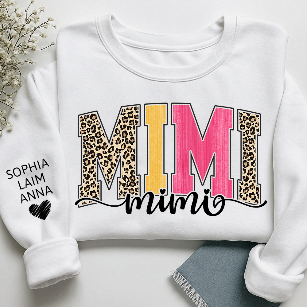 Playful Leopard Style, Custom Mimi Gifts for Grandma and Kids