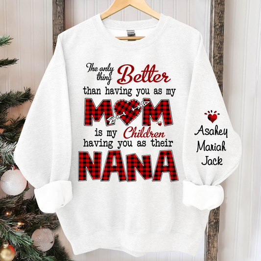 The only thing better than having you as my mom is my children having you as their nana Sweatshirt