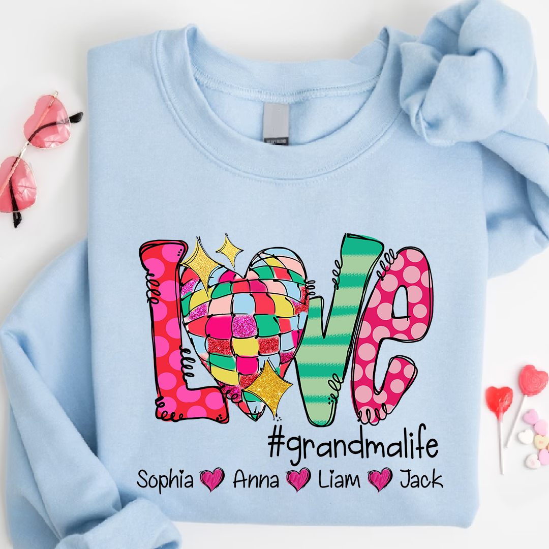 Love Grandma Life And Kids Heart LTP01