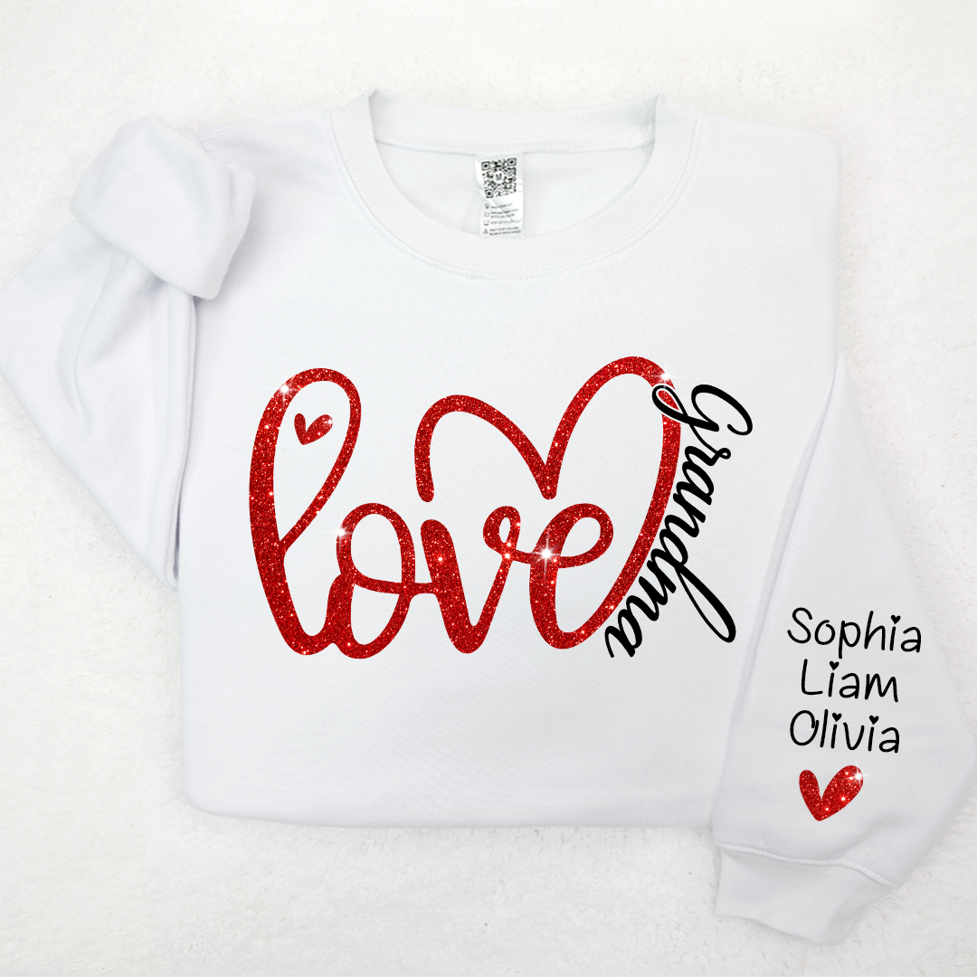 Valentine's Day Heart Love Grandma And Kids LTP01