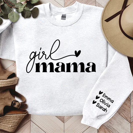 Custom Girl Mama And Kids TH Sweatshirt