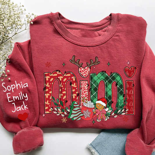 Merry Christmas Grandma Personalized, Custom Nicknames For Mimi And Kids