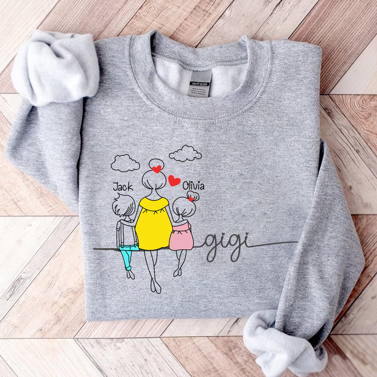 Custom Gigi And Grandkids Art Sweatshirt