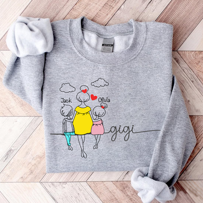 Custom Gigi And Grandkids Art Sweatshirt